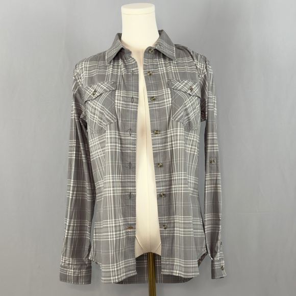 Carhartt Tops - Carhartt Light Gray Plaid Shirt